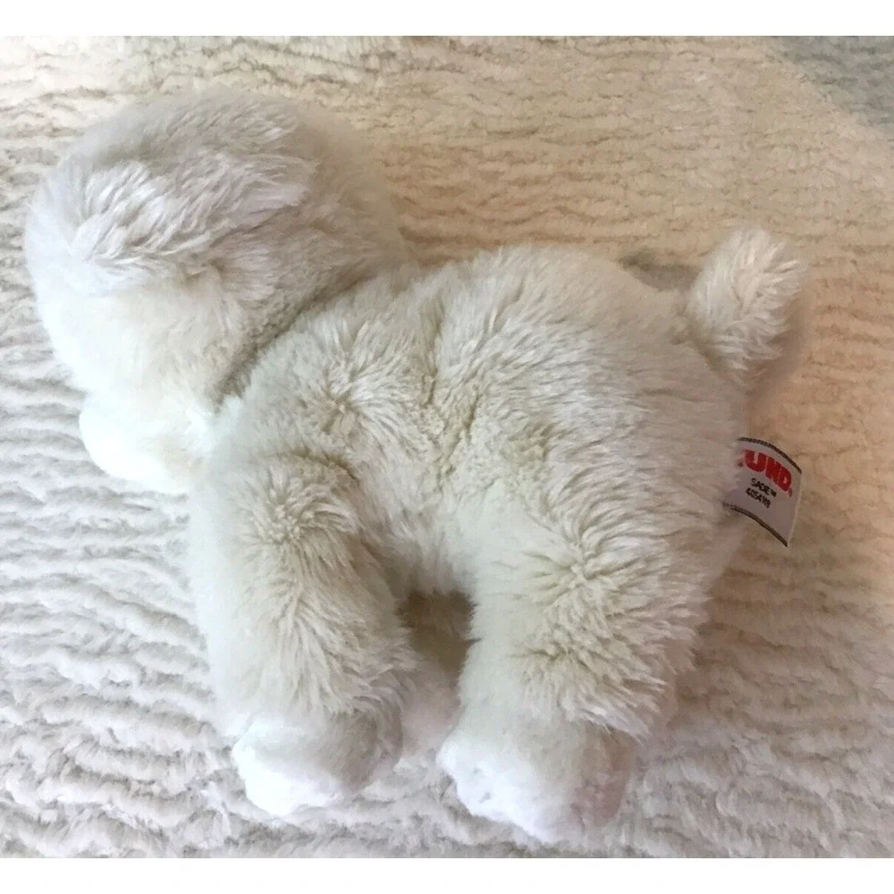 Gund Plush Dog Sadie Puppy Creamy White Stuffed Animal 10 Inch Toy HTF Beige